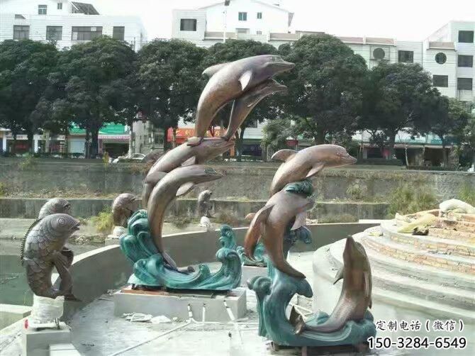 古銅色海豚銅雕塑廠家 大型城市雕塑 商業(yè)街?jǐn)[件 古銅色海豚銅雕塑廠家 大型城市雕塑 商業(yè)街?jǐn)[件