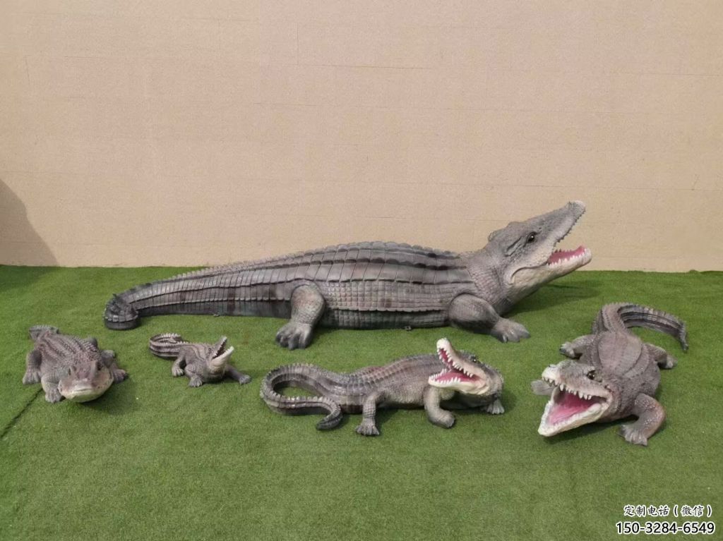 售樓處玻璃鋼鱷魚雕塑 商業街仿真雕塑 動物擺件 售樓處玻璃鋼鱷魚雕塑 商業街仿真雕塑 動物擺件