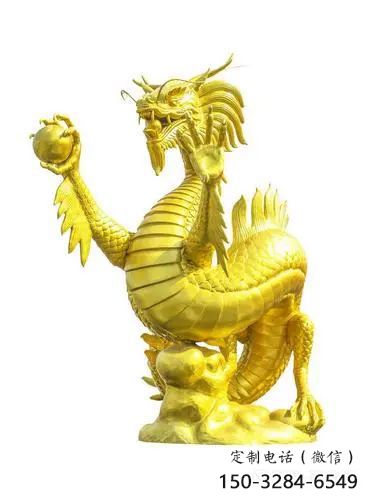 預定龍頭雕塑，鑄銅動物雕塑，房地產售樓處擺件