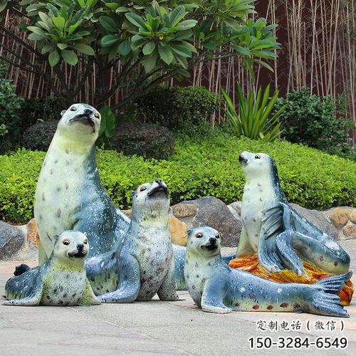 抽象海豹雕塑 店門口彩繪雕塑 步行街?jǐn)[件 抽象海豹雕塑 店門口彩繪雕塑 步行街?jǐn)[件