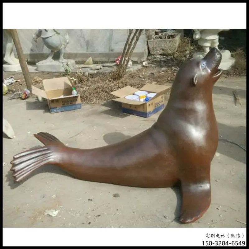 創(chuàng)意海豹雕塑 步行街店門口雕塑 影視劇小品 創(chuàng)意海豹雕塑 步行街店門口雕塑 影視劇小品
