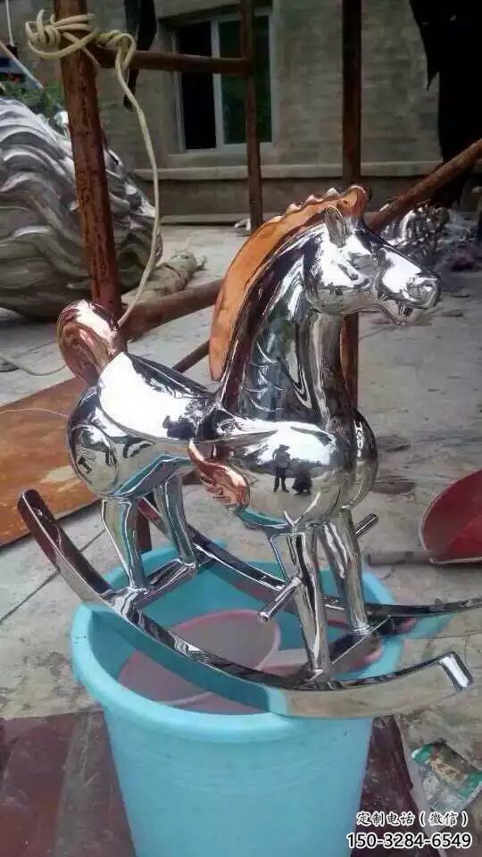 街道戰馬雕塑,動物小品,鏡面工藝 街道戰馬雕塑,動物小品,鏡面工藝