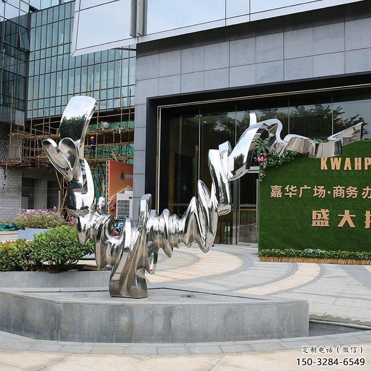 操場(chǎng)貓咪雕塑，鏤空海洋雕塑，噴砂制造
