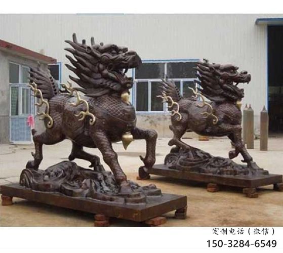 街道貔貅雕塑,鑄銅農(nóng)耕雕塑,古銅效果 街道貔貅雕塑,鑄銅農(nóng)耕雕塑,古銅效果