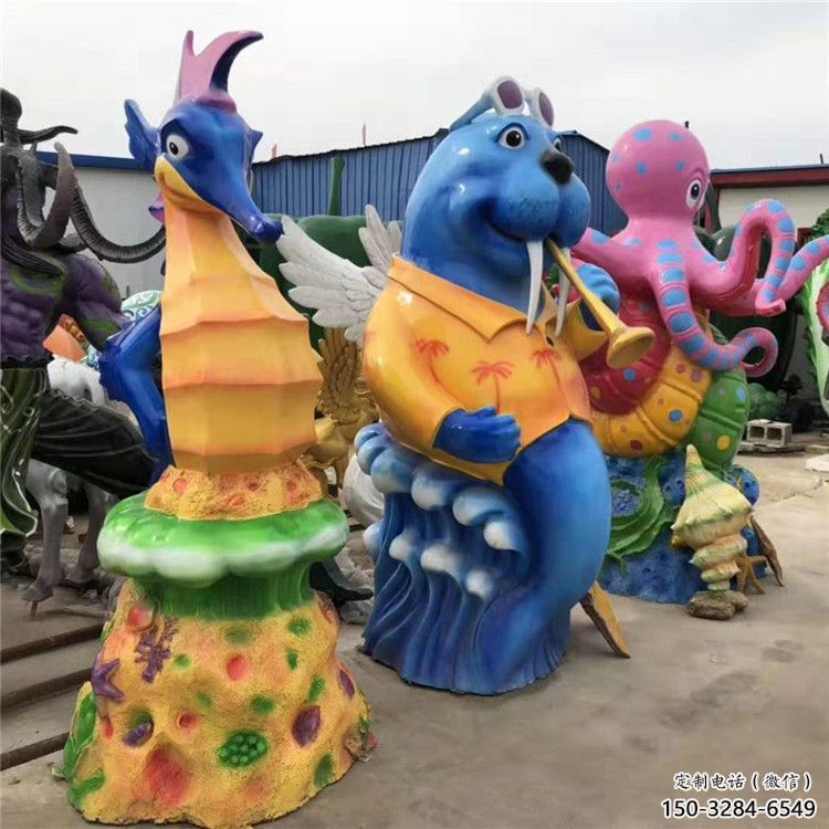 街道河馬雕塑，鑄銅農耕雕塑，古銅效果