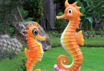 校園河馬雕塑，拉絲海洋雕塑，卡通主題