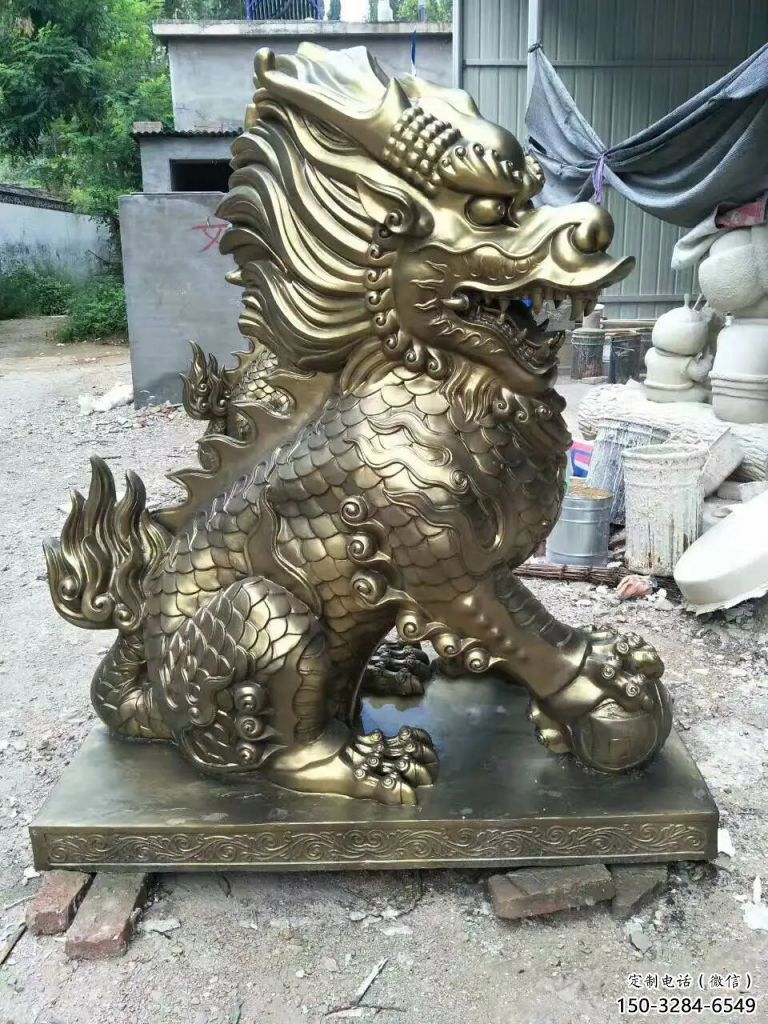售樓部麒麟雕塑,噴砂發(fā)光雕塑,彩繪題材 售樓部麒麟雕塑,噴砂發(fā)光雕塑,彩繪題材