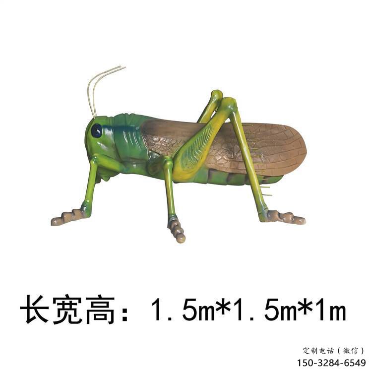 景區(qū)蝗蟲雕塑，鍍金歐式雕塑，鐵藝材質(zhì)