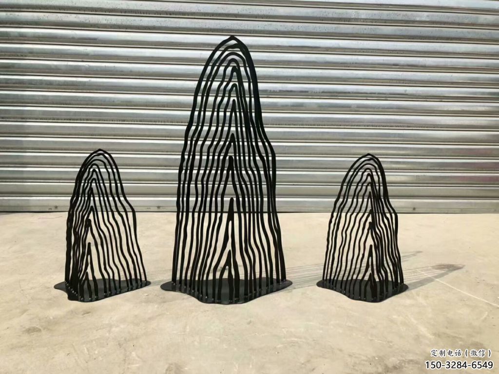 景區假山雕塑，鍍金歐式雕塑，鐵藝材質
