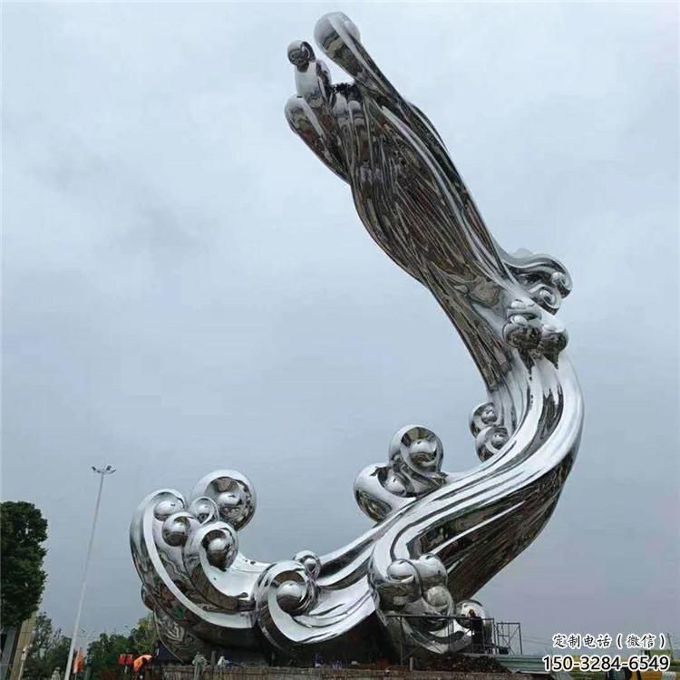 云朵雕塑，鏤空景觀雕塑，抽象效果