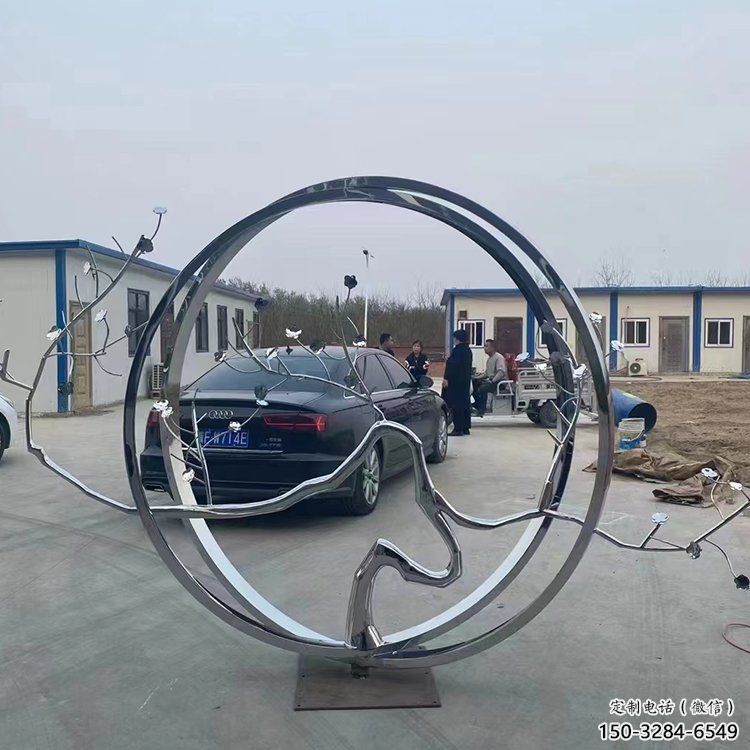 圓環(huán)雕塑,鏤空景觀雕塑,抽象效果 圓環(huán)雕塑,鏤空景觀雕塑,抽象效果