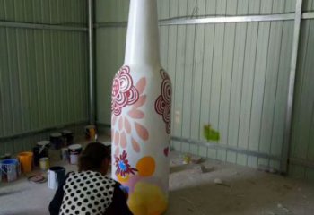 酒瓶雕塑 景觀美陳小品 噴漆雕塑