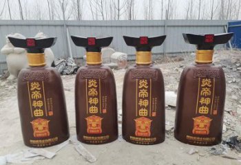 庭院酒瓶雕塑，仿真歐式雕塑，彩繪形式