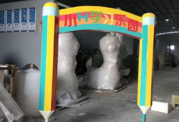 鉛筆雕塑 仿真景觀擺件 烤漆雕塑