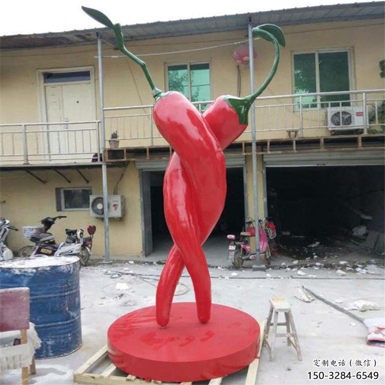 抽象辣椒雕塑 店門口彩繪雕塑 步行街?jǐn)[件 抽象辣椒雕塑 店門口彩繪雕塑 步行街?jǐn)[件