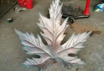 樹葉雕塑 抽象藝術植物雕塑 烤漆花卉雕塑