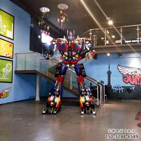 創(chuàng)意機器人雕塑廠家 步行街店門口雕塑 卡通小品