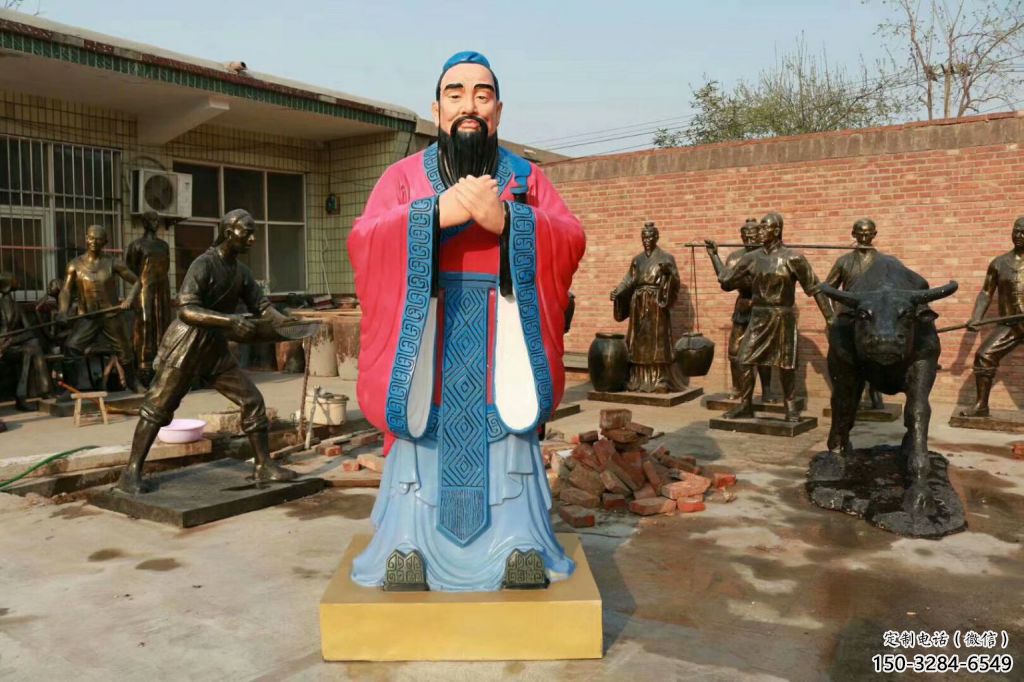 大型孔子雕塑 步行街學(xué)校雕塑 彩繪擺件 大型孔子雕塑 步行街學(xué)校雕塑 彩繪擺件