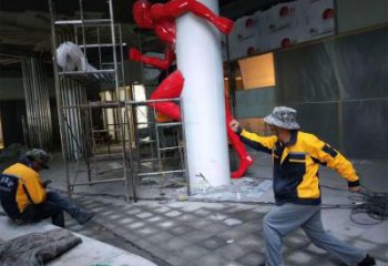 大型蜘蛛俠雕塑 商業(yè)街廣場雕塑 彩繪擺件