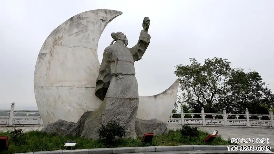 李白雕塑 鑄銅人物雕塑 公園詩人雕塑 李白雕塑 鑄銅人物雕塑 公園詩人雕塑