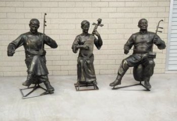 創(chuàng)意琵琶雕塑 啞光樂(lè)器雕塑 公園音樂(lè)雕塑