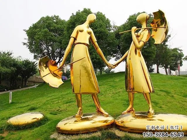 街道雨傘雕塑 現代撐傘雕塑 彩繪民俗雕塑 街道雨傘雕塑 現代撐傘雕塑 彩繪民俗雕塑