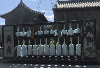 水景珠算雕塑 彩繪剪紙小品 現代雕塑