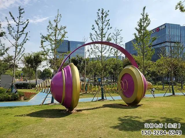 彩繪耳麥雕塑 景觀耳機雕塑 街頭音樂雕塑 彩繪耳麥雕塑 景觀耳機雕塑 街頭音樂雕塑