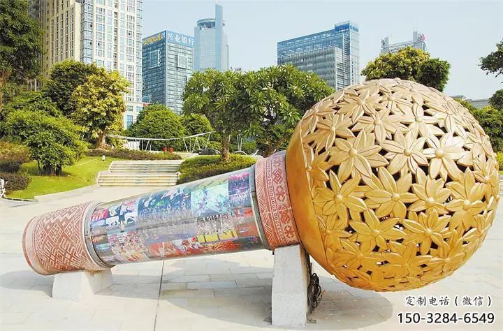 仿真麥克風(fēng)雕塑 電鍍現(xiàn)代音樂雕塑 部隊(duì)話筒雕塑