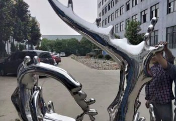烤漆水花雕塑 鋼管水景雕塑 室內雕塑