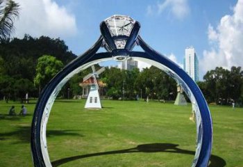 戒指大門(mén)雕塑，現(xiàn)代景觀小品，不銹鋼戒指拱門(mén)雕塑