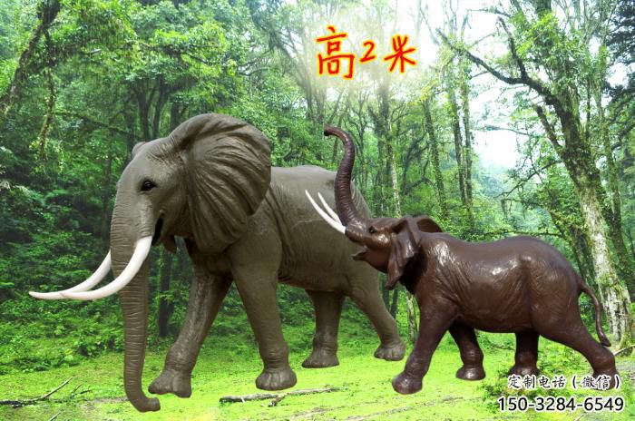 雕塑大象景觀制造，動物小品，景觀仿真大象雕塑優(yōu)價