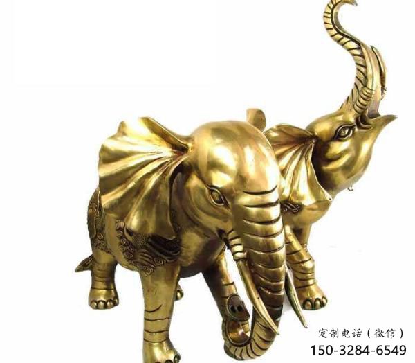 純銅大象雕塑，動(dòng)物雕塑，黃銅大象雕塑生產(chǎn)