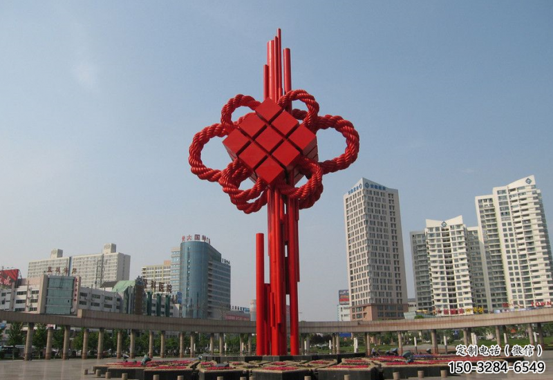 庭院中國結(jié)雕塑廠家,烤漆工藝制作,民俗文化標識 庭院中國結(jié)雕塑廠家,烤漆工藝制作,民俗文化標識