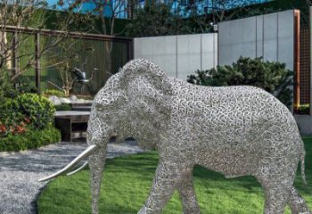 公園大象雕塑供求，景觀雕塑，鏤空藝術大象雕塑優選