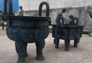 圓鼎雕塑，銅器景觀雕塑，鑄銅工藝