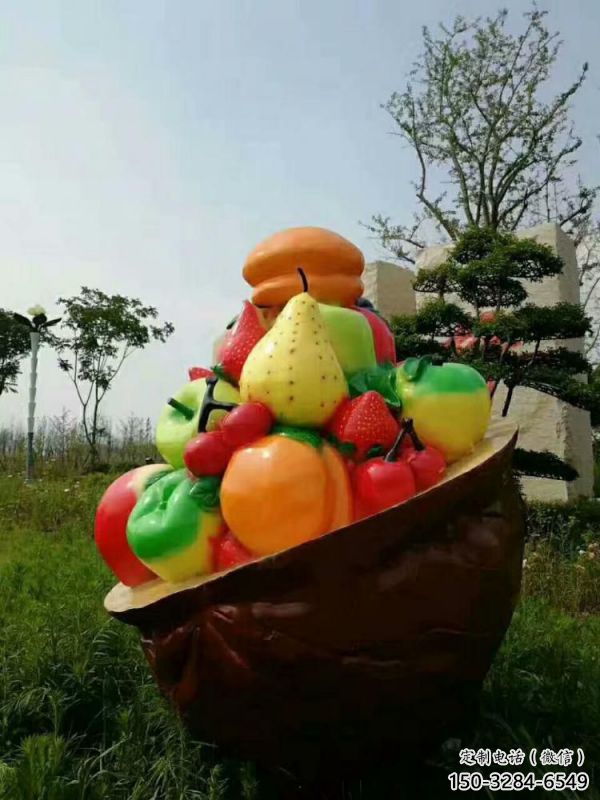 果籃雕塑供需,室外軟裝,抽象鐵藝果籃雕塑制作 果籃雕塑供需,室外軟裝,抽象鐵藝果籃雕塑制作