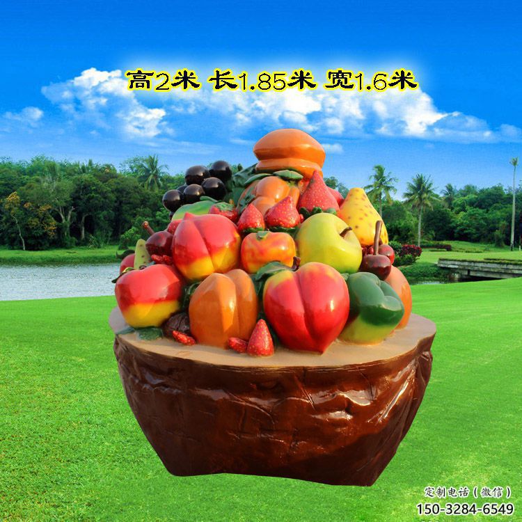 景觀果籃雕塑擺件定制,市標雕塑,香蕉果籃雕塑 景觀果籃雕塑擺件定制,市標雕塑,香蕉果籃雕塑