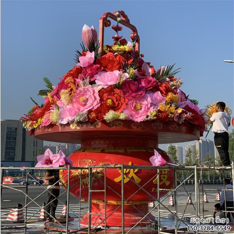 花籃雕塑通用，美陳雕塑，景區(qū)花籃雕塑優(yōu)選