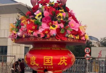 環境景觀花籃雕塑選定，園林裝飾，大型廣場花籃雕塑公司提供