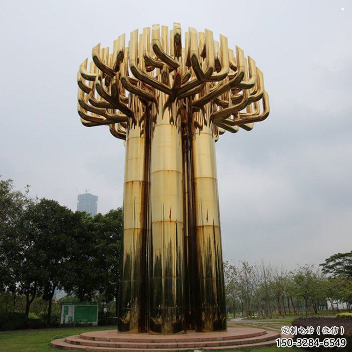 不銹鋼樹(shù)地標(biāo)建筑雕塑 不銹鋼樹(shù)地標(biāo)建筑雕塑