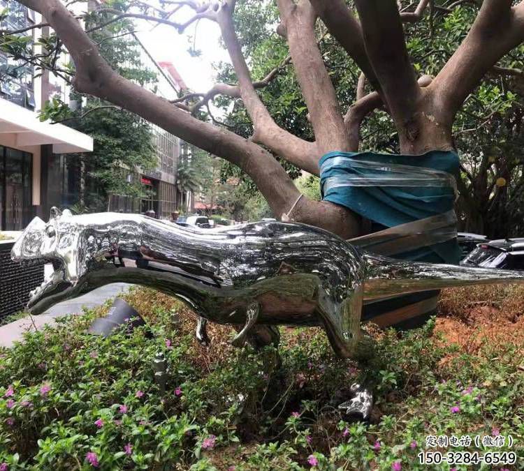 恐龍雕塑供需，圓雕系列，鏡面恐龍雕塑制造商