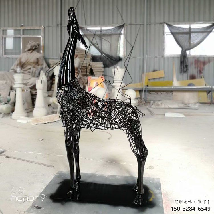 小鹿雕塑生產,透雕系列,鏤空鋼絲小鹿雕塑生產商 小鹿雕塑生產,透雕系列,鏤空鋼絲小鹿雕塑生產商