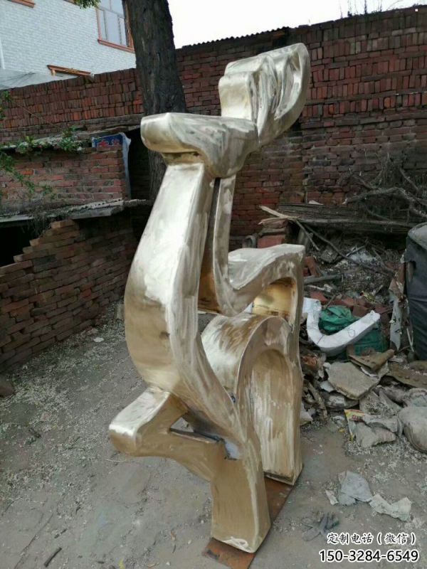 小鹿雕塑定價，街景小品，抽象銅鹿雕塑批發