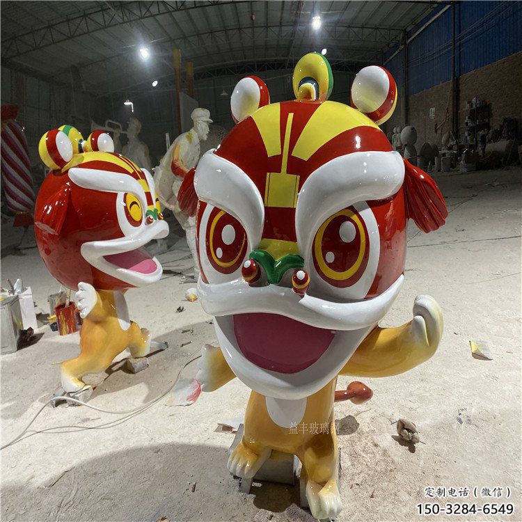 玻璃鋼卡通獅子雕塑制作,動漫藝術效果 玻璃鋼卡通獅子雕塑制作,動漫藝術效果