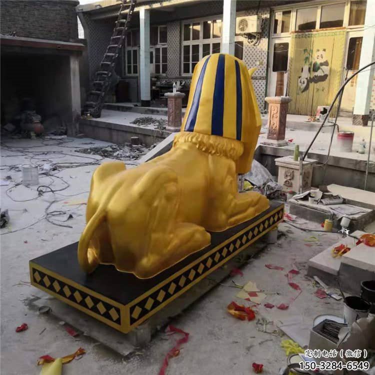 獅子雕塑觀賞型，公園小品，景觀獅子人獸雕塑常用