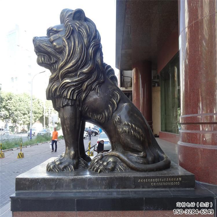 獅子雕塑定制制造，歐式風格，蹲獅雕塑裝飾供給