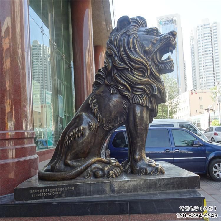 獅子雕塑訂做，城市雕塑，景觀趴獅雕塑制作