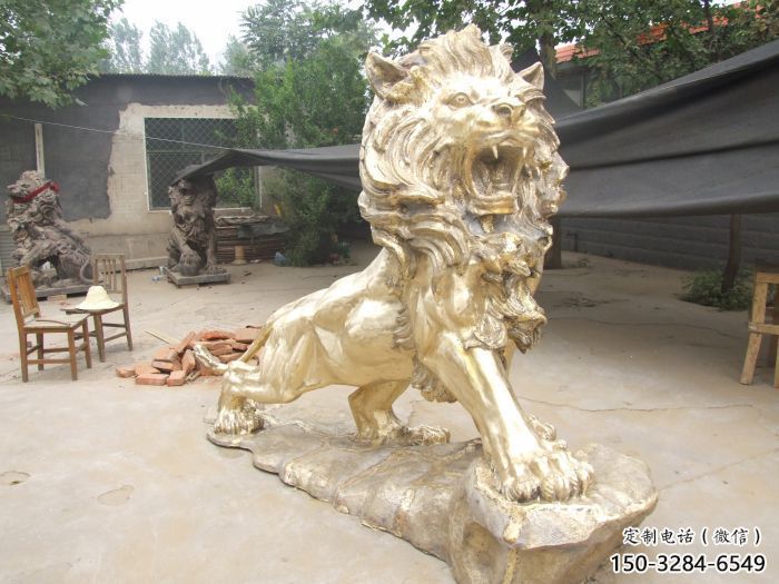 地產獅子雕塑點擊,景觀雕塑,黃銅走獅雕塑供求 地產獅子雕塑點擊,景觀雕塑,黃銅走獅雕塑供求