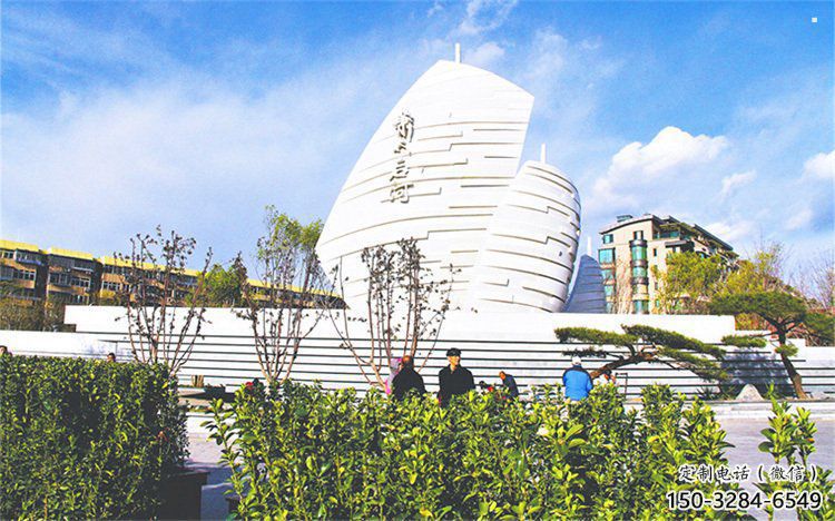 揚帆遠航雕塑精品，圓雕體系，不銹鋼揚帆遠航雕塑選定